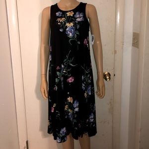 Black floral mini sundress